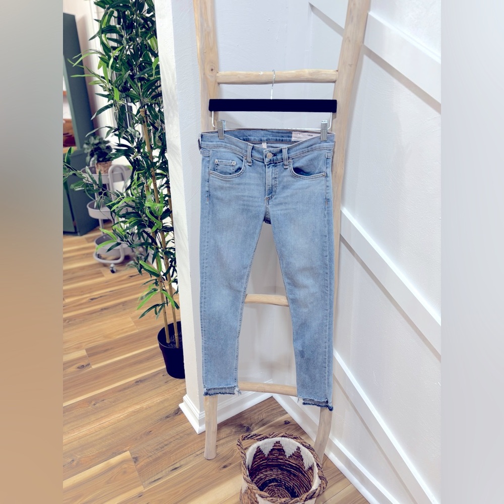 Rag & Bone 
Cropped step hem Jeans
Light wash